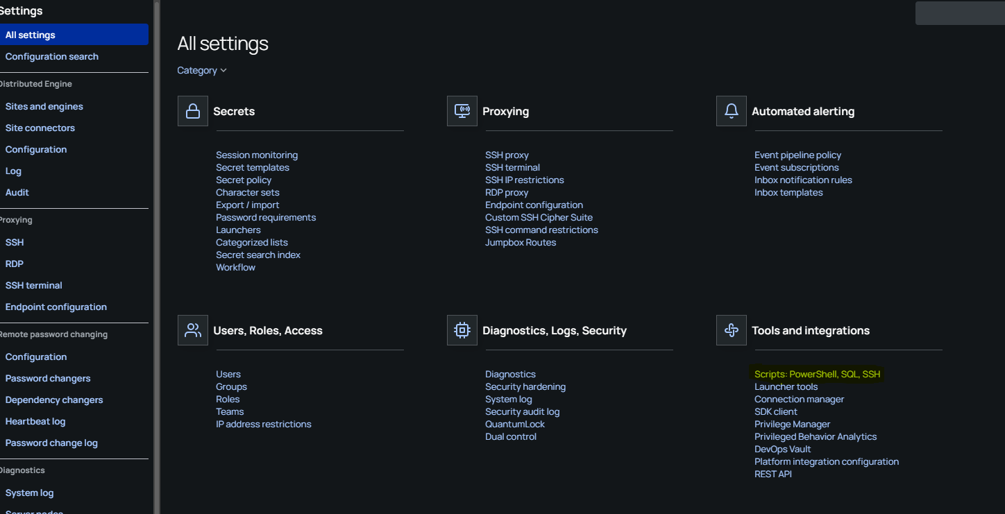 Settings Screen